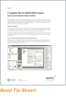 Tip Sheet: 3 Template Tips for HMI/SCADA Projects