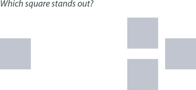 Which square stands out?