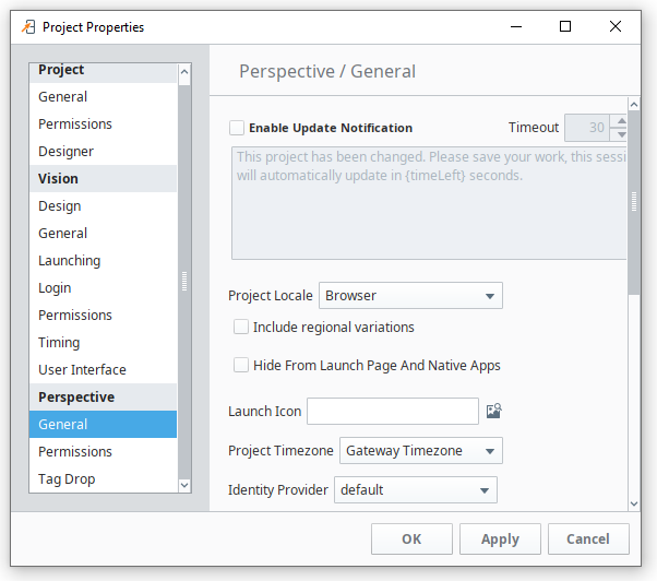 Hide Perspective Projects from Launchers