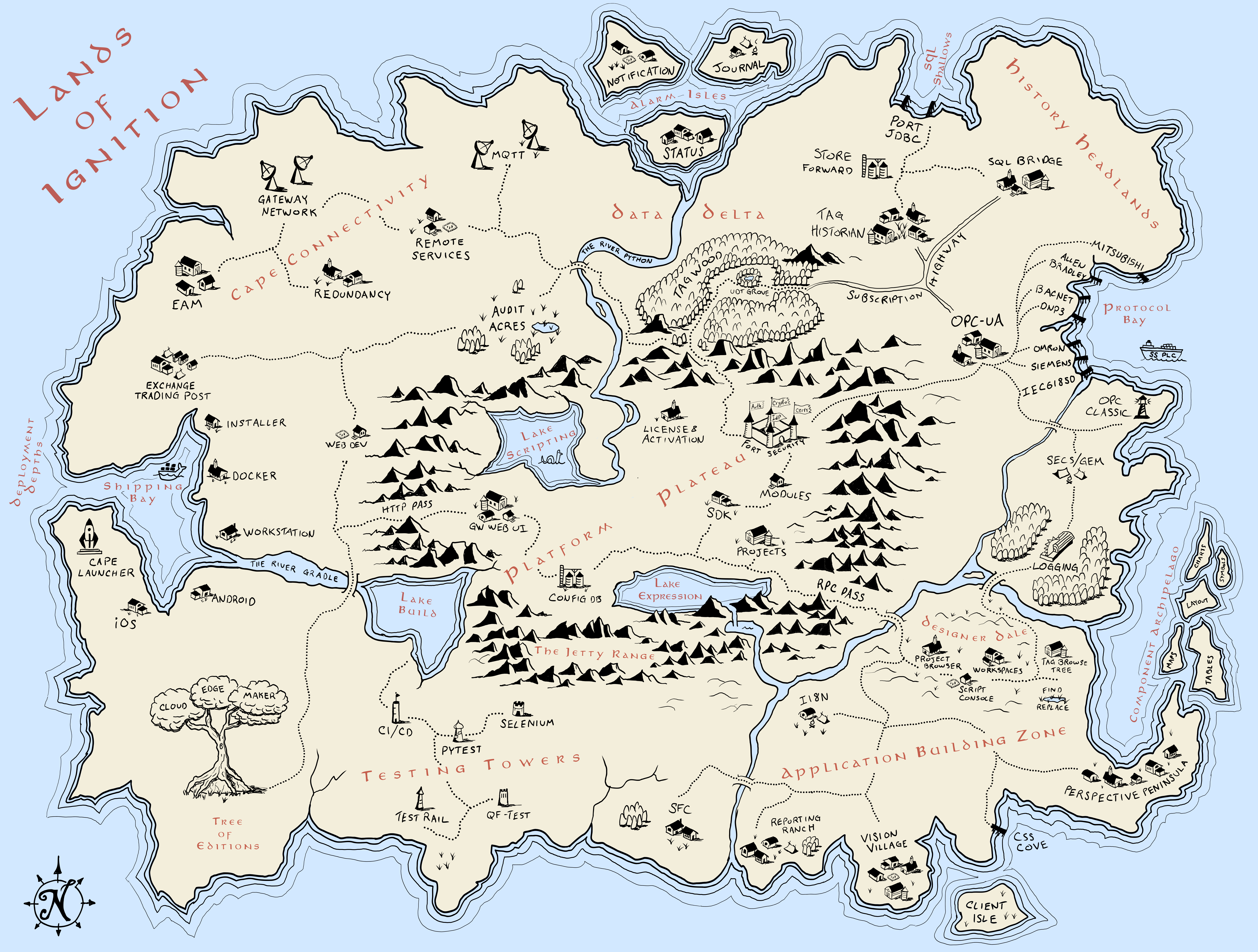 This map is of the Lands of Ignition, which competitors traversed throughout the course of 11 challenges.