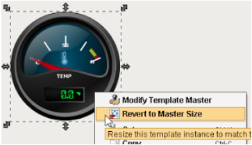 change the size of the template instance in Ignition