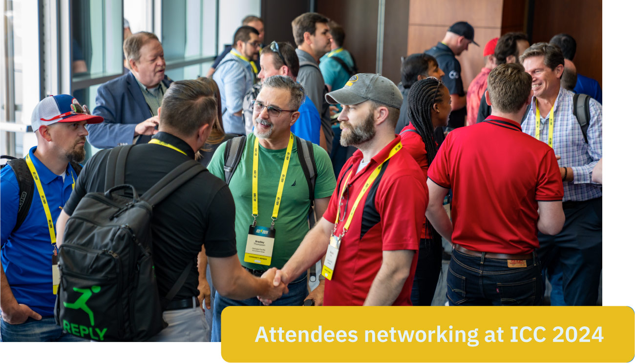ICC attendees networking