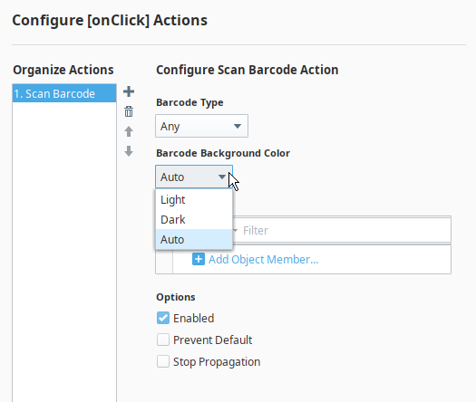 Scan Barcode Settings