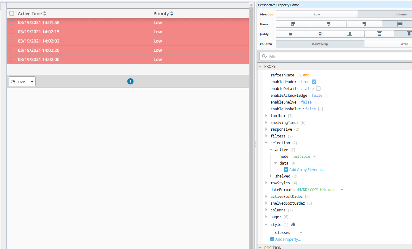 Animated Alarm Property