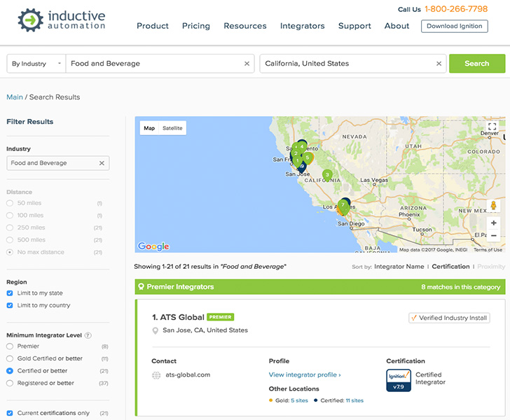 Integrator Search Maps