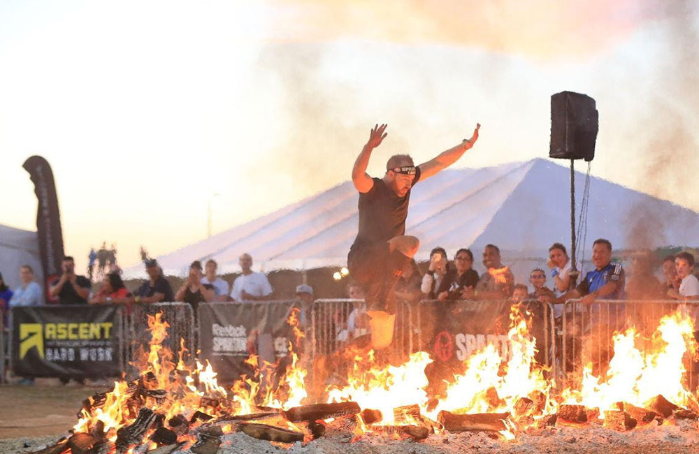 Jason Waits Jumping Over Fire